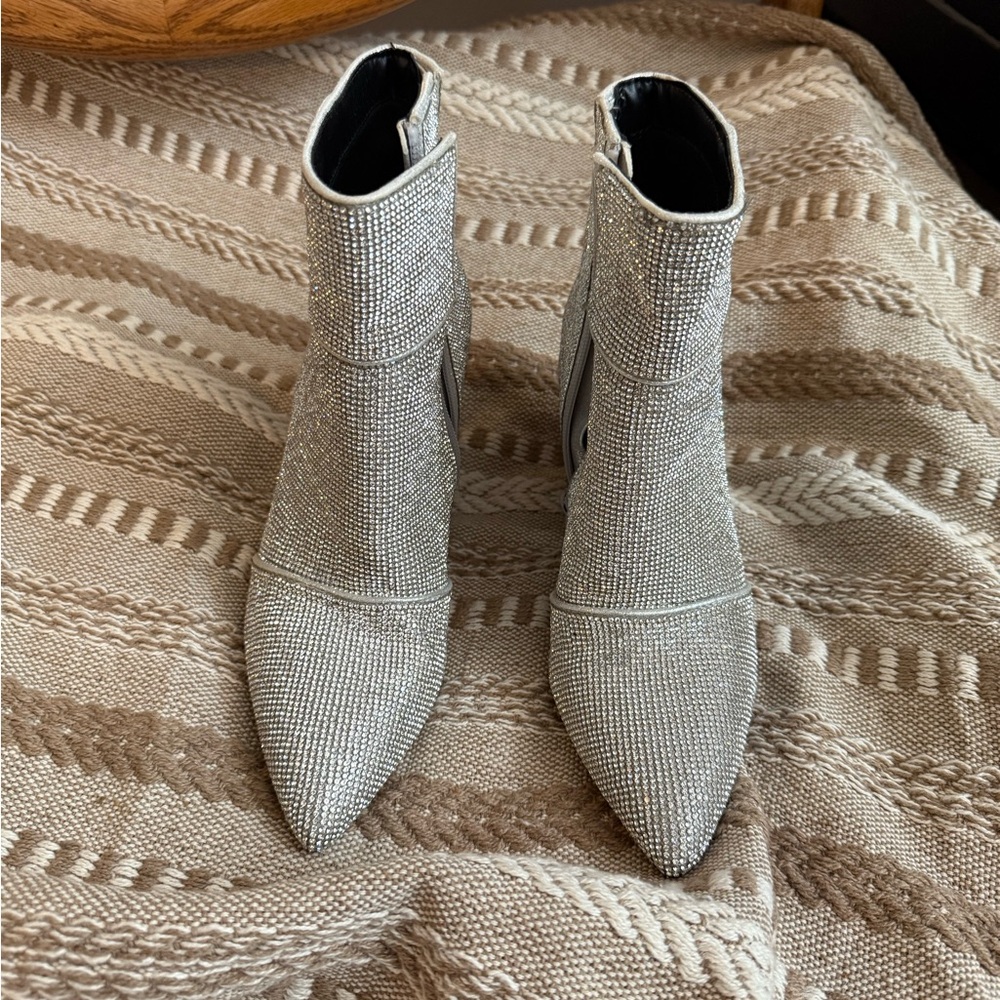 a new day Shimmering Silver Ankle Booties